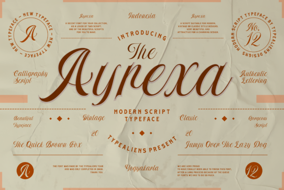 Ayrexa: A Refined Script Font for Editorial Design