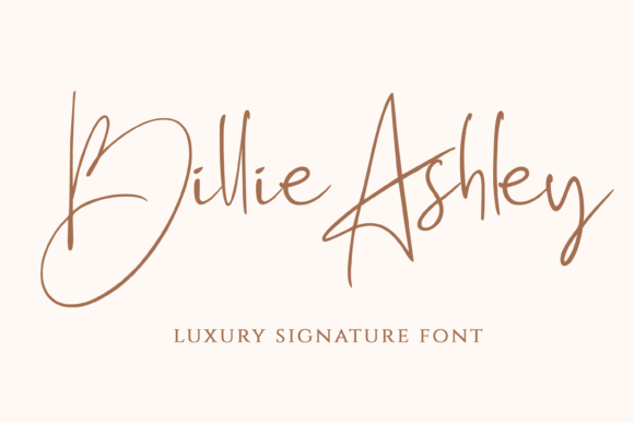 Billie Ashley: A Flowing Script Font for Editorial Design