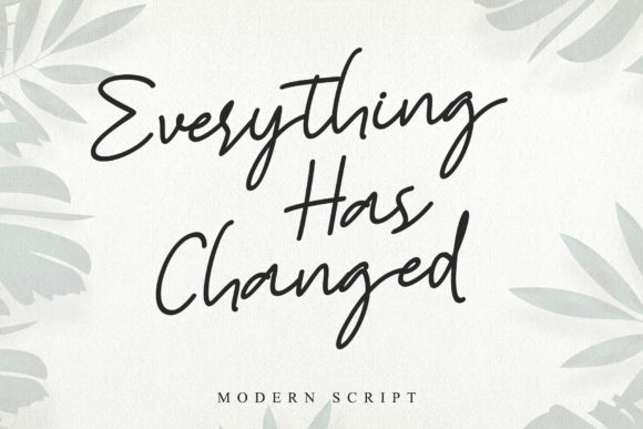 Everything Has Changed: A Timeless Script Font for Editorial Design