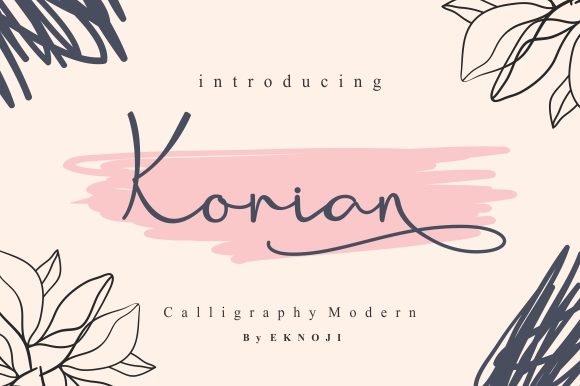 Korian Typeface: Elegant Script for Editorial Design