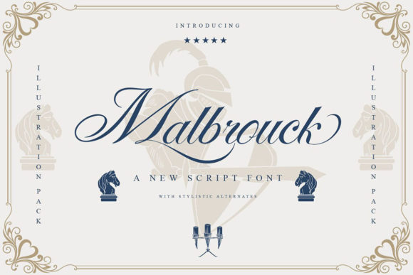 Malbrouck: An Elegant Script Font for Editorial Design