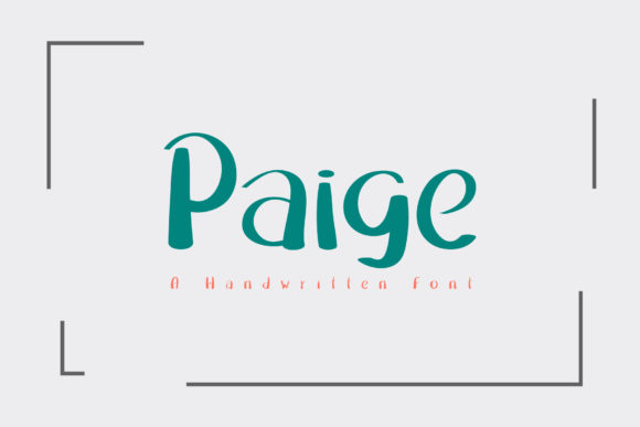 Paige: A Friendly Handwritten Font for Web Design